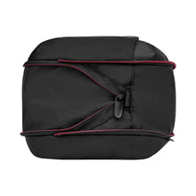 Load image into Gallery viewer, Side panel view of the cube with the expandable zipper fully opened. 
