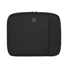 Load image into Gallery viewer, Front panel view of the black Travel Essentials Toiletry Bag
