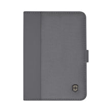 Load image into Gallery viewer, Front panel view of the frost gray passport holder. 
