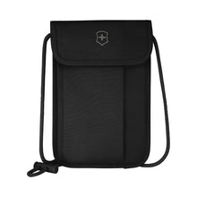Load image into Gallery viewer, Front Panel View of the black pouch. 
