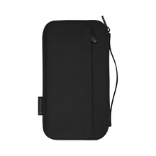 Load image into Gallery viewer, Back view of the black essentials travel organizer.
