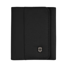 Load image into Gallery viewer, Front view of the tri-fold wallet. 
