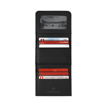 Load image into Gallery viewer, The tri-fold wallet unfolded. 
