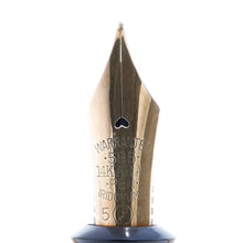 Load image into Gallery viewer, Close-Up shot to the Iridosumin 585 14 Karat Gold Pen Nib. We believe it is a Fine point.
