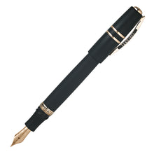 Load image into Gallery viewer, Black pen with rose gold accents on a white background
