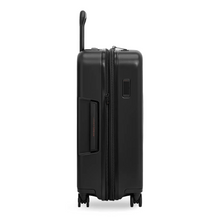 Load image into Gallery viewer, full side view of the black Briggs &amp; Riley Global 21“ Hardside Carry-On Expandable Spinner
