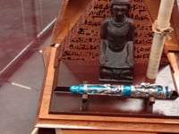 Load and play video in Gallery viewer, Montegrappa Limited Edition Luxor Blue Nile Silver Fountain Pen (1996)
