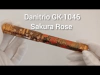 Load and play video in Gallery viewer, Angled views and close ups of the Danitrio Sakura Rose Fountain Pen, including the pen&#39;s barrel, and the nib. 
