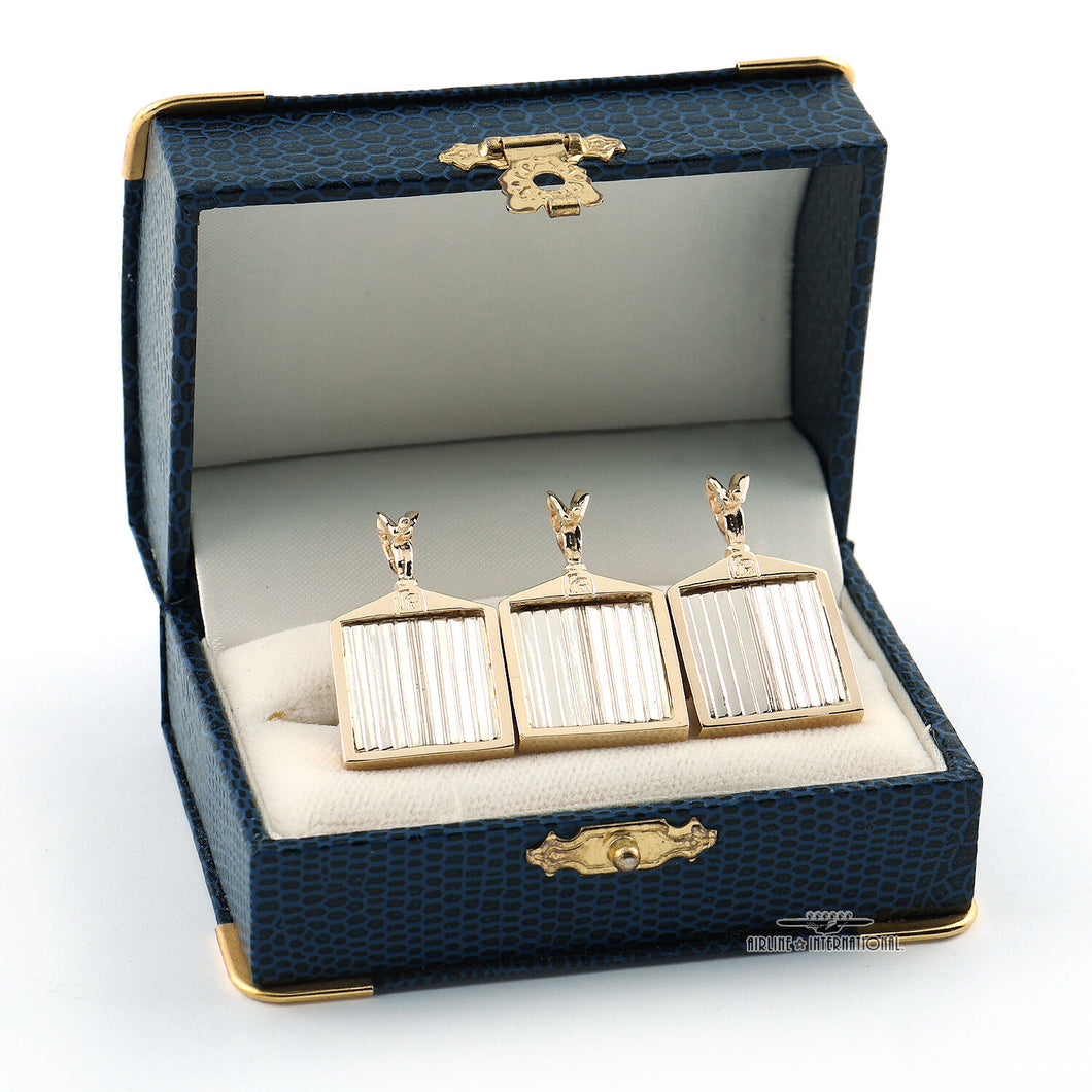 Rolls Royce Solid 18k Gold Cufflinks and Tie Tack with Presentation Box