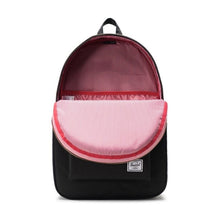 Load image into Gallery viewer, Interior view of the black backpack with laptop pocket.

