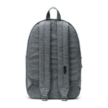 Load image into Gallery viewer, Back view of the settlement backpack with padded and adjustable shoulder straps.
