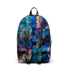 Load image into Gallery viewer, Back panel view of the summer tie dye backpack.
