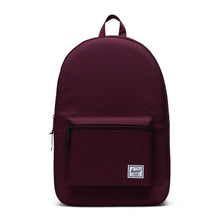 Load image into Gallery viewer, Front panel view of the Fig Purple Settlement backpack. 

