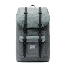 Load image into Gallery viewer, Front view of the Raven Cosshatch backpack.
