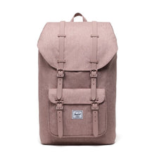 Load image into Gallery viewer, Front panel view of the Ash Rose cross hatch backpack
