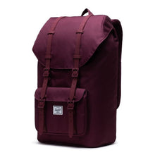Load image into Gallery viewer, Angled front view of the fig backpack.
