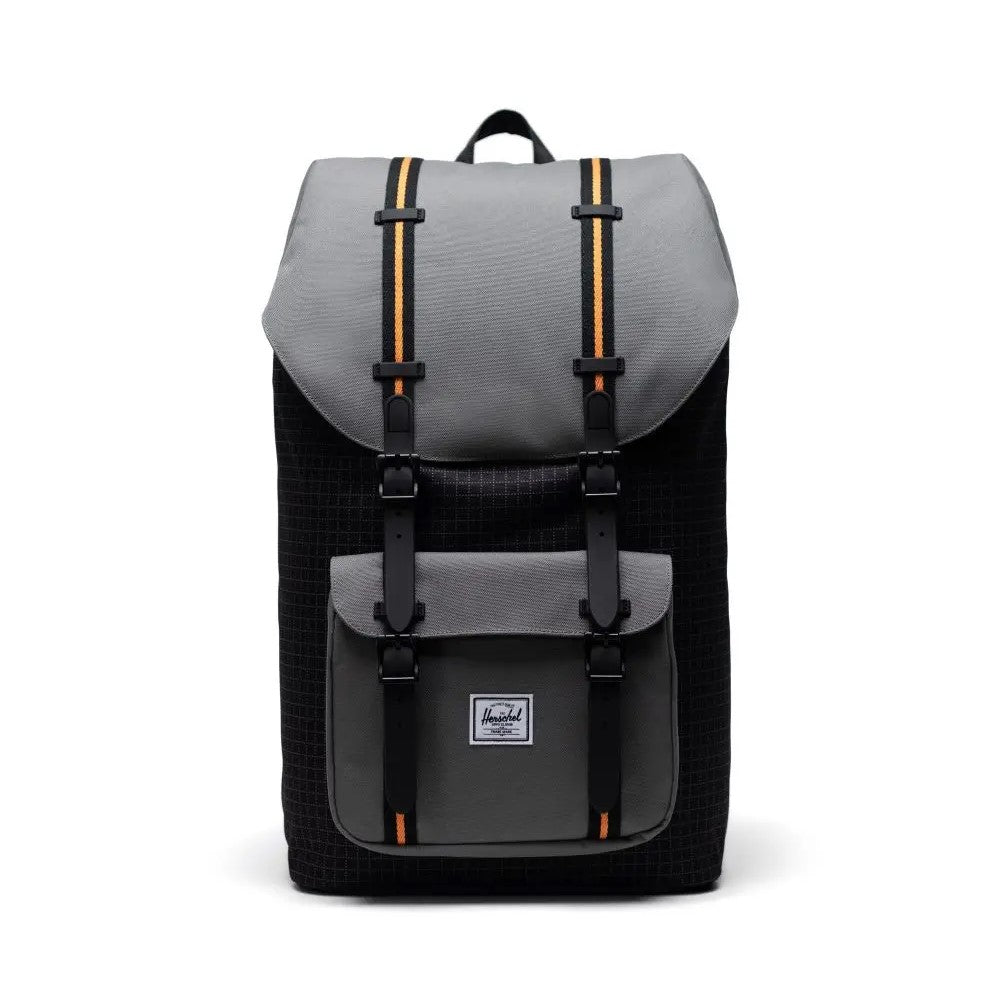 Herschel Little America Backpack- Black Grid/Orange