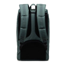 Load image into Gallery viewer, Back panel view of the Little America backpack with padded back and shoulder straps.
