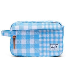 Load image into Gallery viewer, Front view of the Gingham Alaskan Blue Chapter Kit bag.
