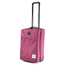 Load image into Gallery viewer, Angled front view of the Wine Grid suitcase.
