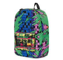 Load image into Gallery viewer, Angled front view of the Winlaw Check Surf Hoffman Backpack. 
