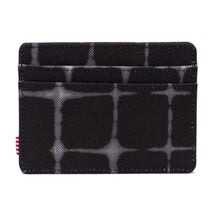 Load image into Gallery viewer, Back view of the Tie Dye Grid Charlie Wallet. 
