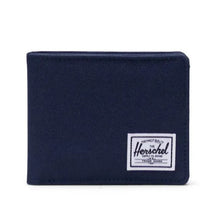 Load image into Gallery viewer, Front view of the Roy Wallet in Peacoat  blue. 
