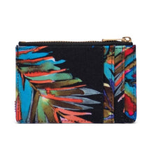 Load image into Gallery viewer, Back view of the Painted Palm Oscar Wallet. 
