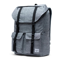 Load image into Gallery viewer, The Raven Crosshatch backpack with black accents. 
