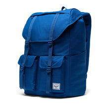 Load image into Gallery viewer, The Monaco blue backpack on a white background. 
