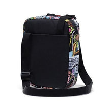 Load image into Gallery viewer, Angled back panel view of the Pork Chop Hill Black Santa Cruz crossbody bag. 
