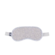 Load image into Gallery viewer, Front view of the light gray cashmere sleep mask.
