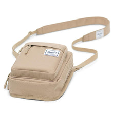 Load image into Gallery viewer, Angled bottom view of the Kelp Crosshatch crossbody bag.
