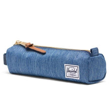 Load image into Gallery viewer, Angled  view of the Faded Dark Denim Crosshatch Settlement Case.
