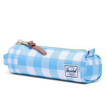 Load image into Gallery viewer, Angled front view of the Gingham Alaskan Blue Crosshatch Settlement Case.
