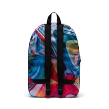 Load image into Gallery viewer, Back panel view of the Paint Pour Multi Packable Daypack.
