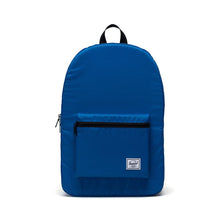 Load image into Gallery viewer, Front view of the Strong Blue Packable Daypack. 
