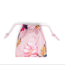 Load image into Gallery viewer, Front view of the Winter Flora Eye mask bag.
