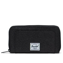 Load image into Gallery viewer, Front view of the Black Sparkle Thomas wallet,
