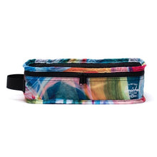 Load image into Gallery viewer, Front view of the large travel organizer in paint pour multi.
