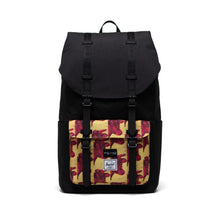 Load image into Gallery viewer, Front view of the Little America backpack with Andy Warhol Cows print.
