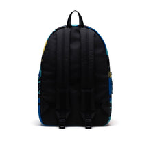 Load image into Gallery viewer, Back panel view of the Andy Warhol Flowers Settlement backpack.
