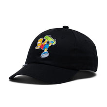 Load image into Gallery viewer, A black baseball cap with embroidery of Bart Simpson.

