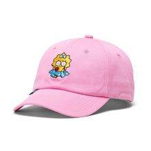 Load image into Gallery viewer, Angled front view of the Maggie Simpson Sylas cap.
