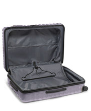 Load image into Gallery viewer, Interior view with the panel divider unzipped, showing a hanger to hold your garments. (Hanger sold separately.)

