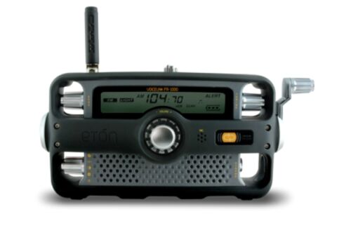 Eton FR1000 Self Powered Hand Crank AM/FM/NOAA Weather/2 Way GMRS Clock Radio
