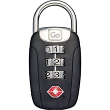 Load image into Gallery viewer, Front view of of the black three-digit combination lock.

