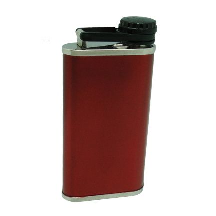 8 oz. Screw Top Flask in Red