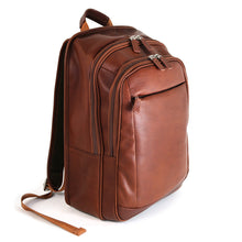 Load image into Gallery viewer, Di Lusso Italian Vegetable Tanned Leather Tapered Laptop Backpack
