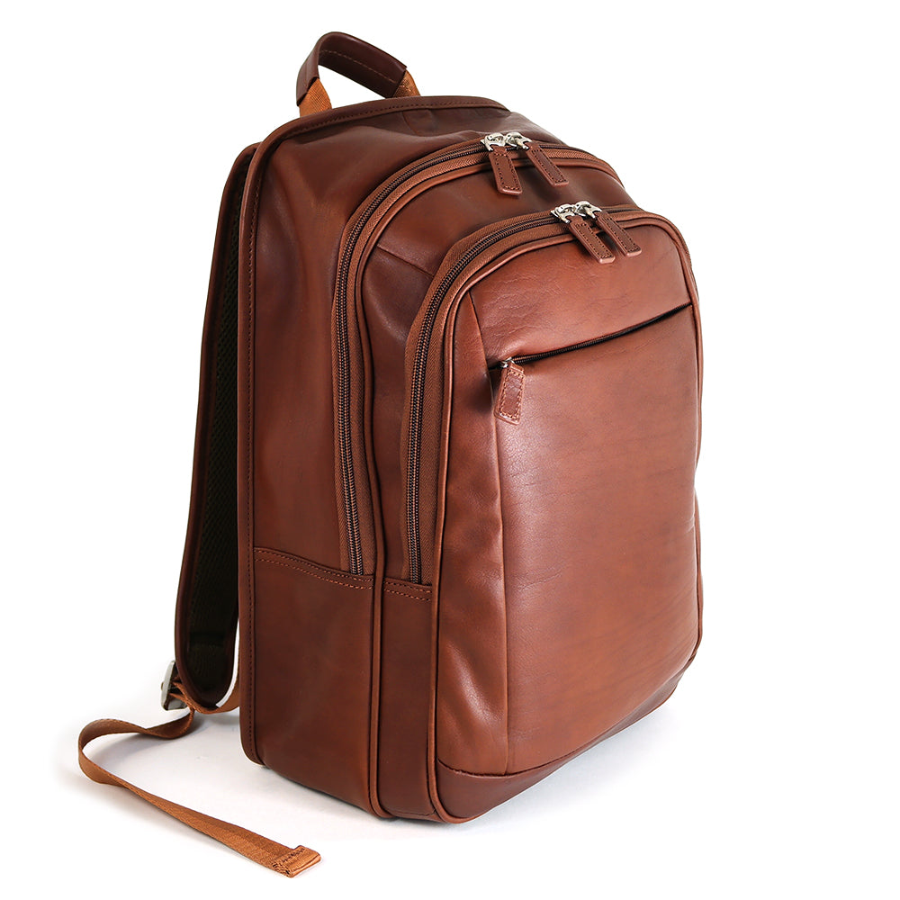 Di Lusso Italian Vegetable Tanned Leather Tapered Laptop Backpack